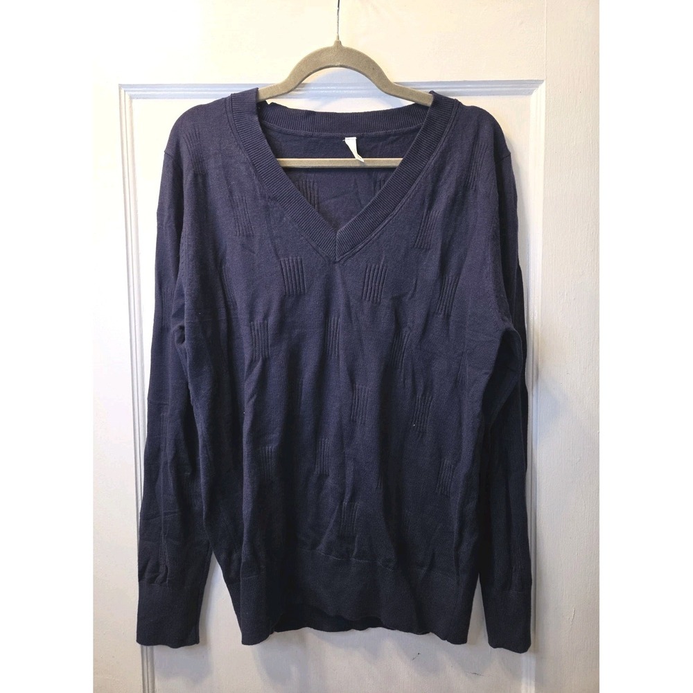 Yincro Navy Textured Design Sweater. XL